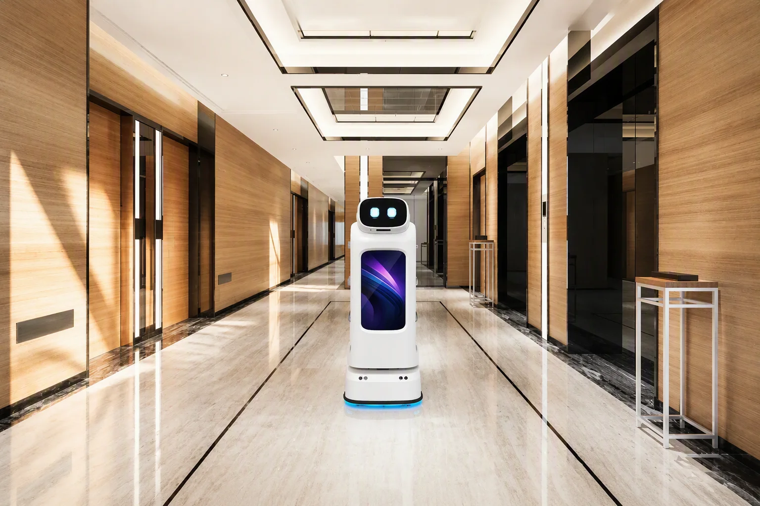 Guest-corridor delivery at hotels — AOMAN deployment reference