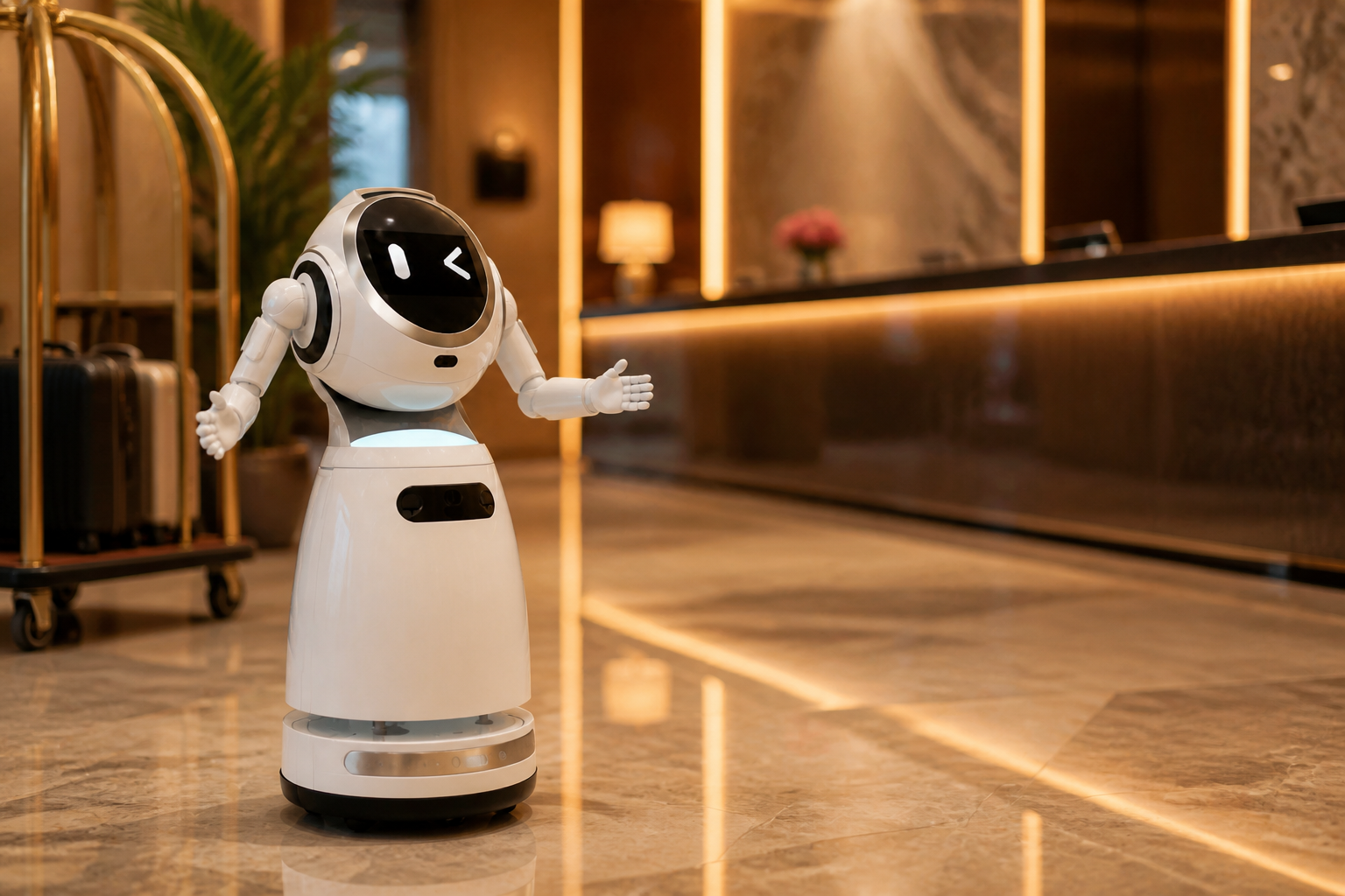 AOMAN robot working in Hospitality & Hotels