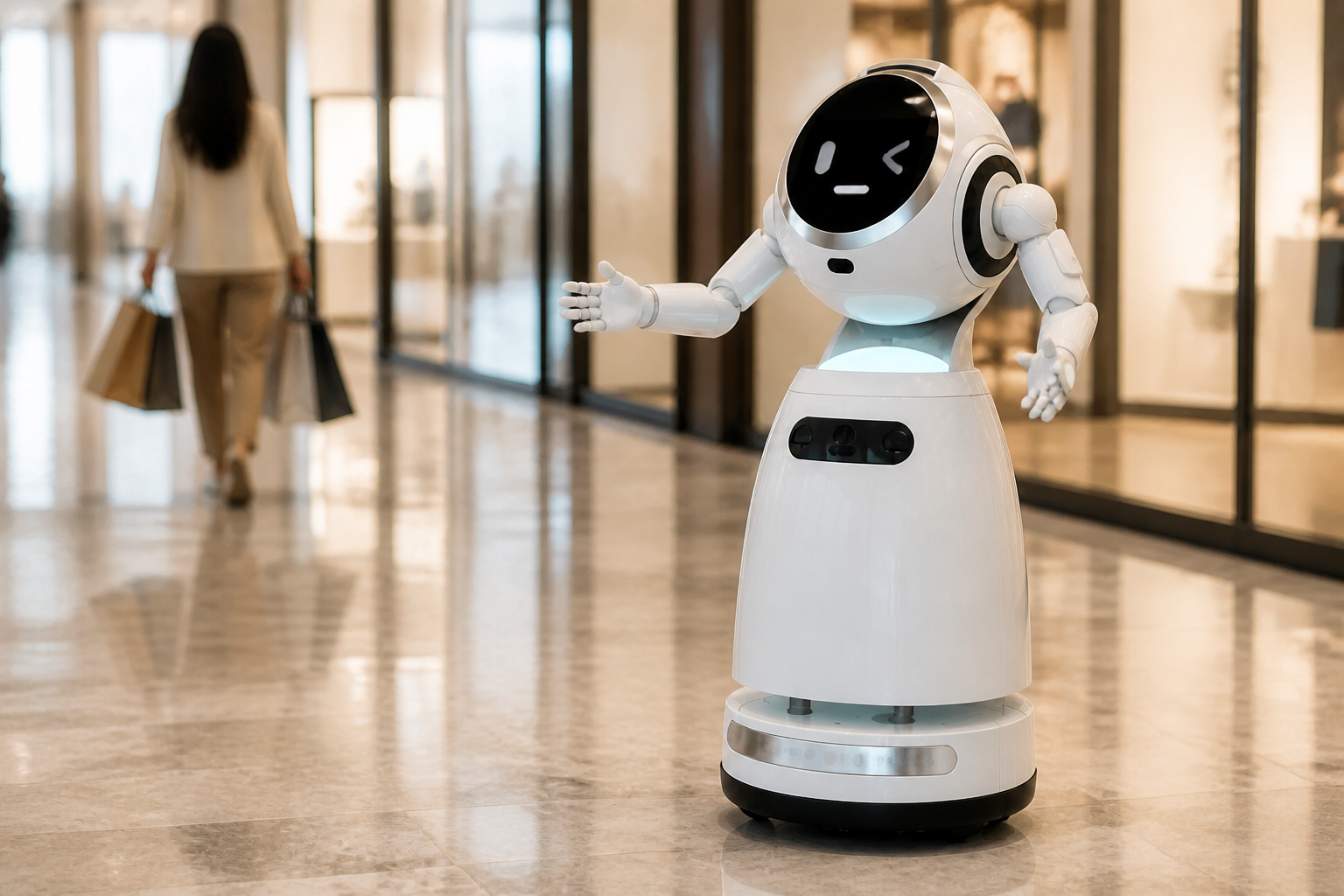 AOMAN robot working in Commercial & Retail