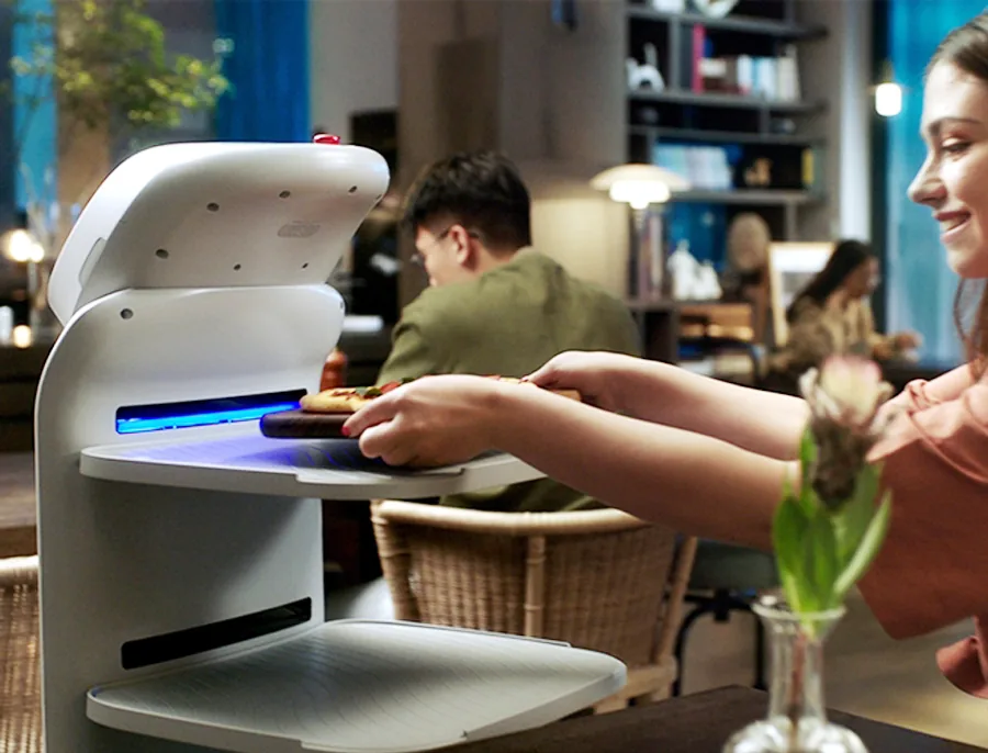 AOMAN service robot at work